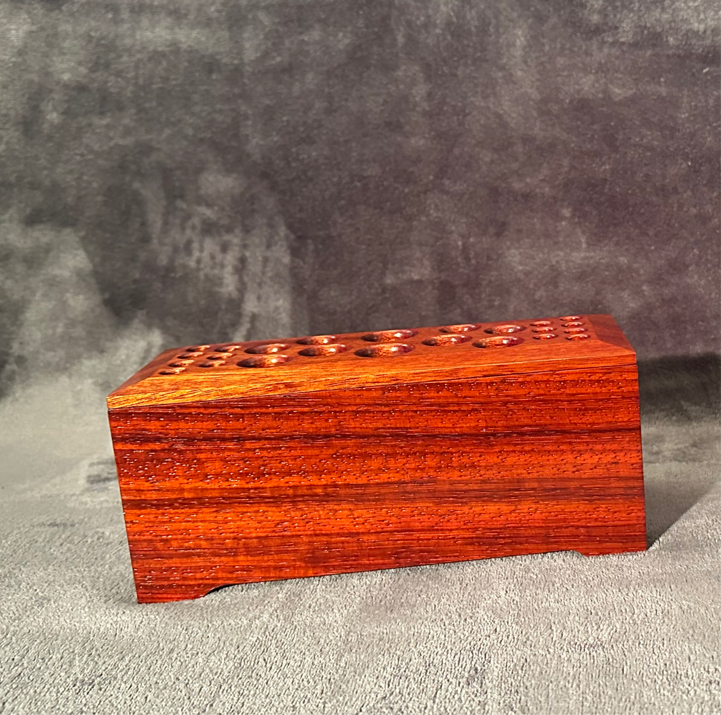 Exotic African Padauk Hardwood Makeup Brush Holder, Artist Brush Organizer, Makeup Brush Accessories, Wooden Brush Holder