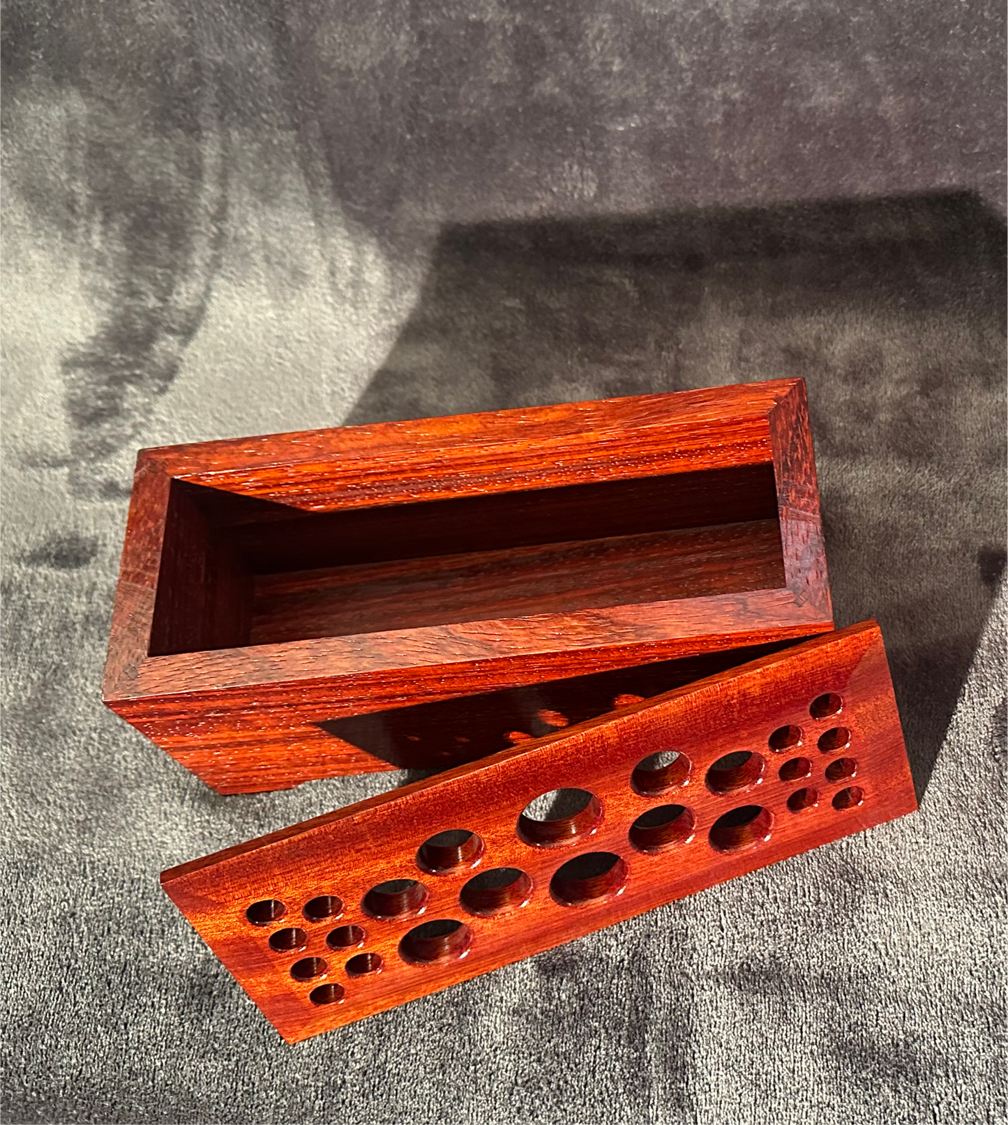 Exotic African Padauk Hardwood Makeup Brush Holder, Artist Brush Organizer, Makeup Brush Accessories, Wooden Brush Holder