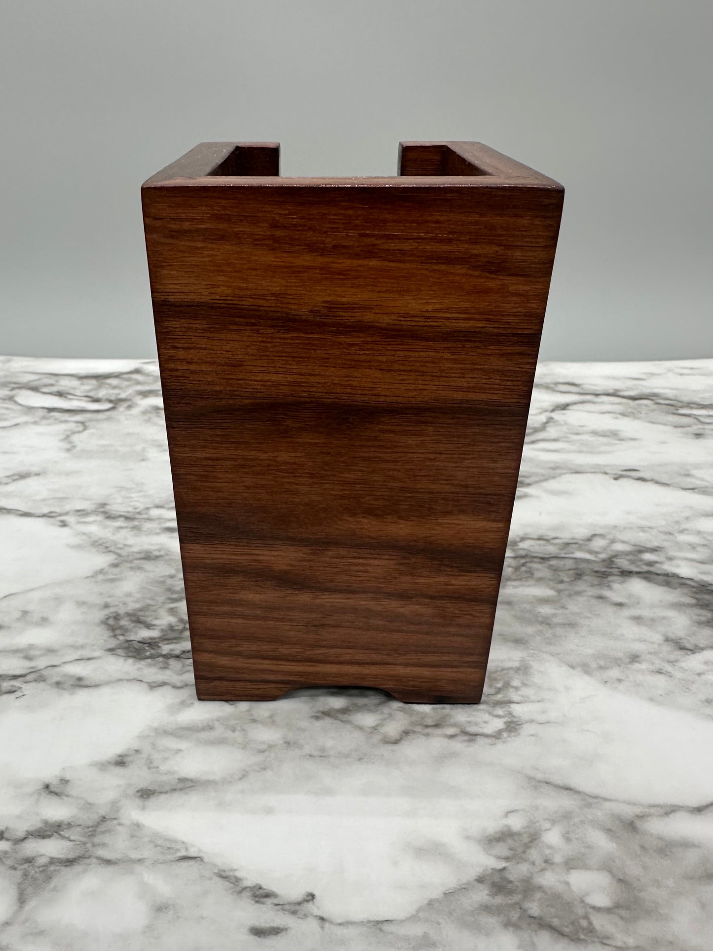 Walnut Hardwood Makeup Brush Holder, Makeup Brush Stand, Artist Brush Storage Box, Makeup Brush Organizer Box