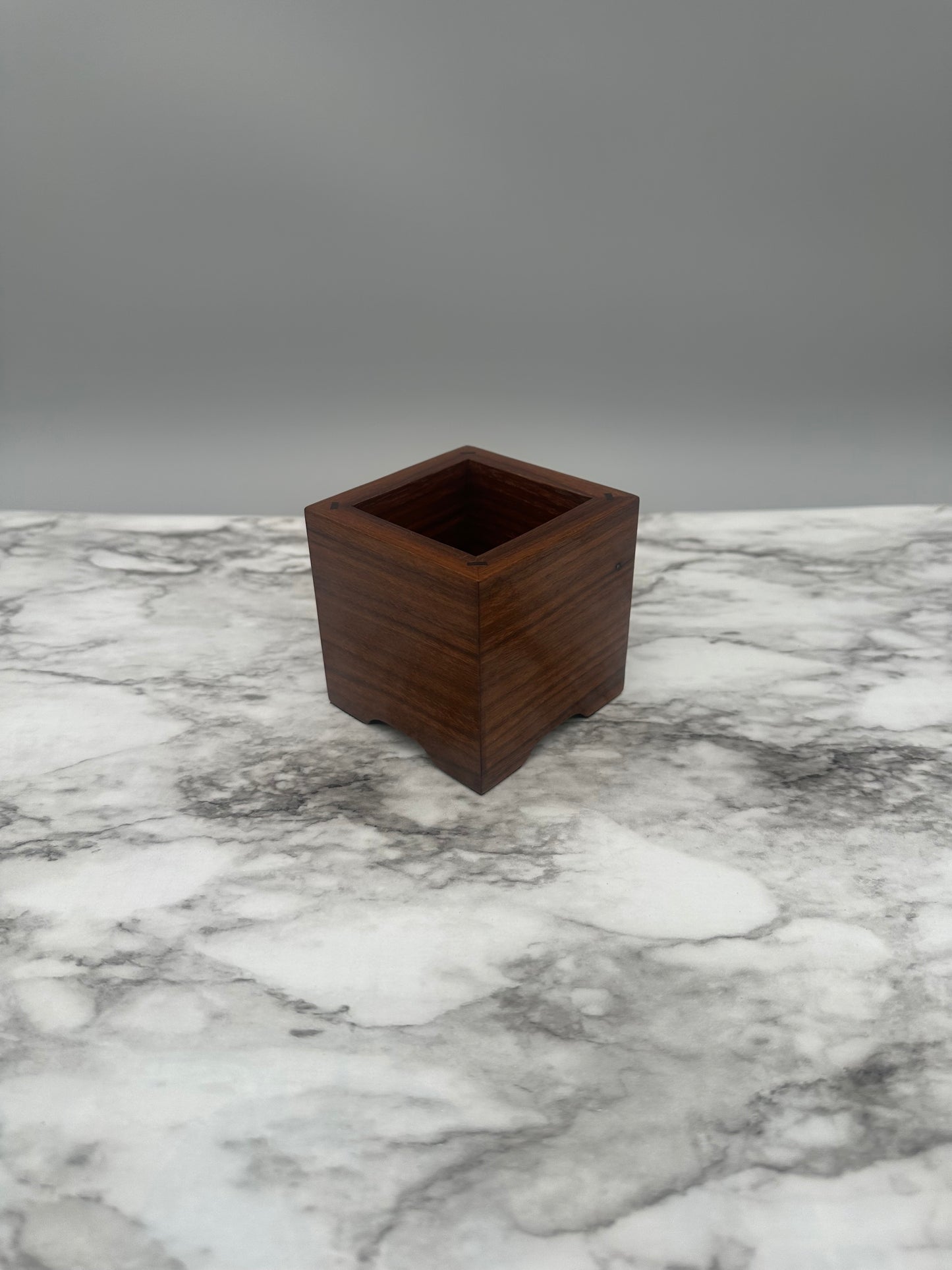 Walnut Hardwood Makeup Brush Holder, Makeup Brush Stand, Artist Brush Storage Box, Makeup Brush Organizer Box